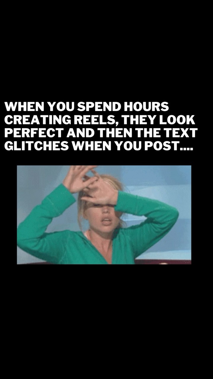 Have you experienced the reels text glitch that seems to STILL be doing the rounds?? 

What other glitches have happened to you lately?  Let’s make a list so we can present it to @mosseri! 
.
.
.
#instagramtips #instagramtipsandtricks #instagramforbusiness #socialmediatip #reelstips #instagramupdate #instagramupdates #reelsupdate #instagramlife